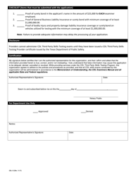 Form CDL-13 Texas Cdl Third Party Skills Testing Provider Application - Texas, Page 2
