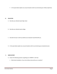 Form CO-103 Applicant Self Evaluation Questionnaire - Texas, Page 4