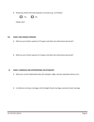 Form CO-103 Applicant Self Evaluation Questionnaire - Texas, Page 8