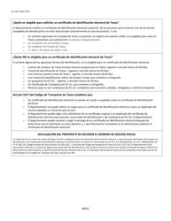 Form DL-14CS Solicitud De Certificado De Identificacion Electoral De Texas - Texas, Page 2