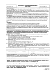 Document preview: Form DL-104 Verification of Enrollment and Attendance (Voe) Form - Texas