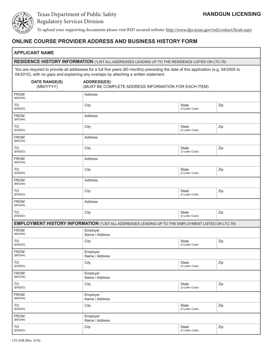 Form LTC-91B - Fill Out, Sign Online and Download Fillable PDF, Texas ...