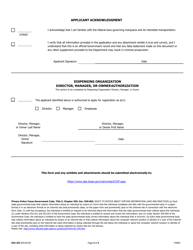 Form RSD-303 Director/ Manager/Employee Application - Texas, Page 2