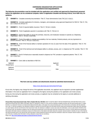 Form RSD-301 Dispensing Organization Application - Texas, Page 3