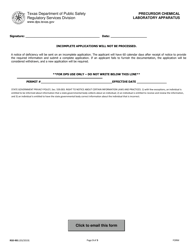 Form RSD-901 One Time Permit Application - Texas, Page 3