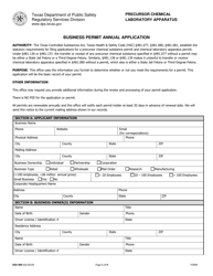 Form RSD-900 Business Permit Annual Application - Texas