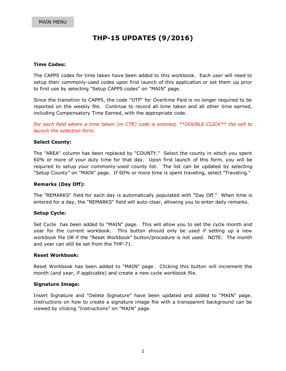 Instructions for Form THP-15 Weekly Report - Texas, Page 2