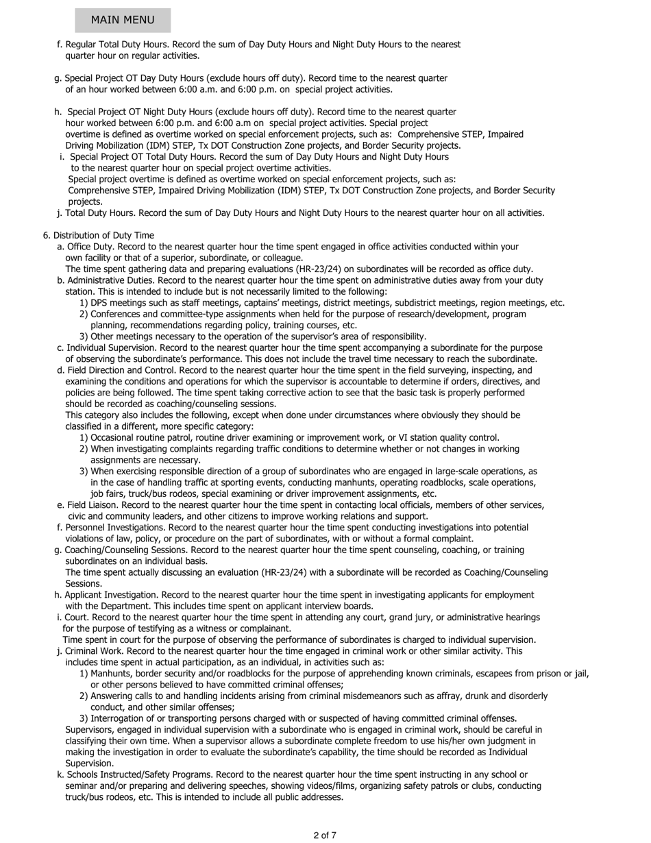 Instructions for Form THP-15 Weekly Report - Texas, Page 5