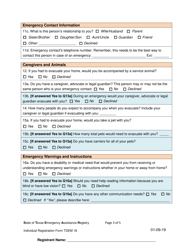 Form TDEM18 Stear Individual Registration Form - Texas, Page 3