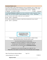 Form TDEM18 Stear Individual Registration Form - Texas, Page 5