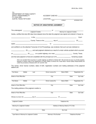 Document preview: Form SR-62 Notice of Unsatisfied Judgment - Texas