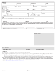 Form VI-2 Vehicle Inspection Station Application - Texas, Page 2