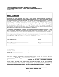 Aplicacion Para Reclamo Al Fondo De Recuperacion Monetaria - Texas (Spanish), Page 6