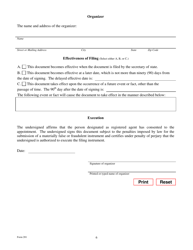 Form 201 Certificate of Formation - for-Profit Corporation - Texas, Page 6
