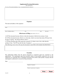 Form 202 Certificate of Formation for a Nonprofit Corporation - Texas, Page 8