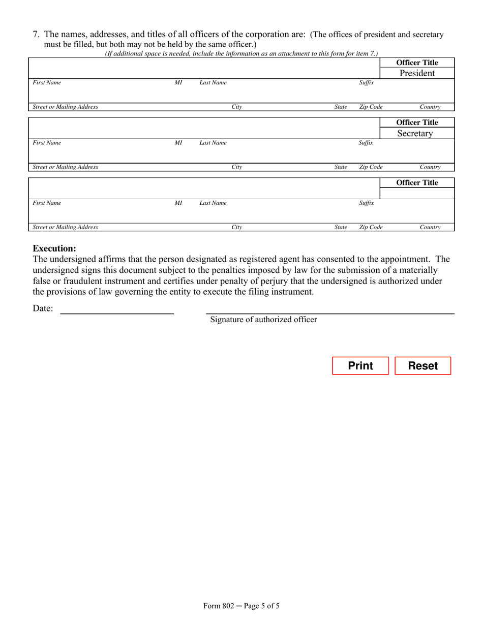 Form 802 Fill Out, Sign Online and Download Fillable PDF, Texas