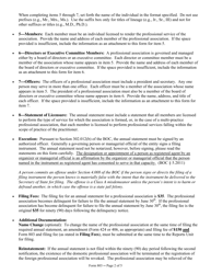 Form 803 Annual Statement of a Professional Association - Texas, Page 2