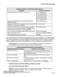 Form OP-ACPS (TCEQ-10100) Application Compliance Plan and Schedule - Texas, Page 4