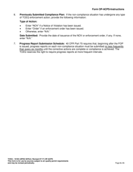 Form OP-ACPS (TCEQ-10100) Application Compliance Plan and Schedule - Texas, Page 6