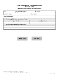 Form OP-ACPS (TCEQ-10100) Application Compliance Plan and Schedule - Texas, Page 9