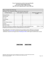 Form TCEQ-10138 Auto Body Refinishing Facility Air Permits by Rule 106.436 Checklist - Texas, Page 4