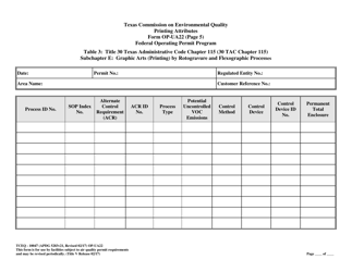 Form OP-UA22 (TCEQ-10047) Printing Attributes - Texas, Page 17