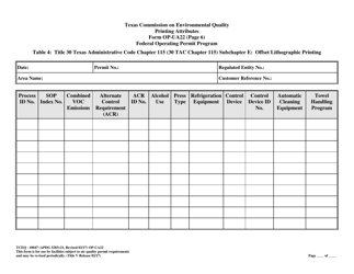 Form OP-UA22 (TCEQ-10047) Printing Attributes - Texas, Page 18
