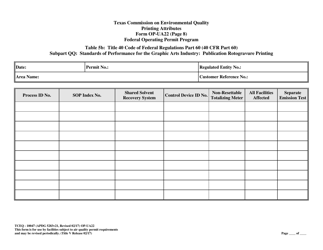 Form OP-UA22 (TCEQ-10047) Printing Attributes - Texas, Page 20