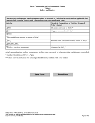 Form TCEQ-10163 Table 6 Boilers and Heaters - Texas, Page 2