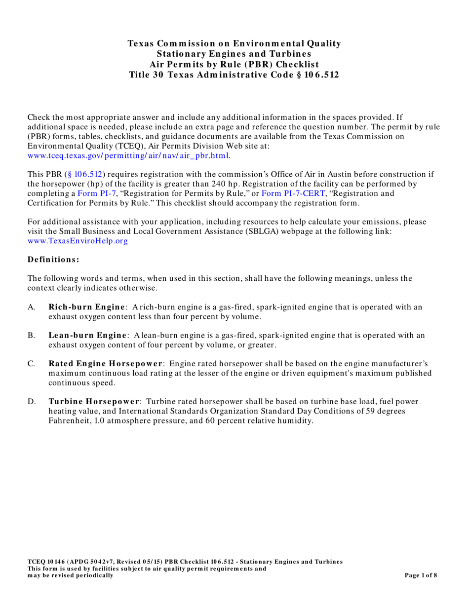 Form TCEQ-10146 - Fill Out, Sign Online and Download Fillable PDF ...