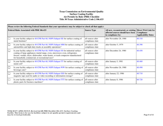 Form TCEQ-10137 Surface Coating Facility Air Permits by Rule 106.433 Checklist - Texas, Page 8
