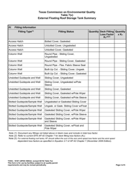 Form TCEQ-10167 Table 7(C) External Floating Roof Storage Tank Summary - Texas, Page 4