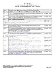Form TCEQ-10148 Remediation Air Permits by Rule (Pbr) Checklist - Texas, Page 11