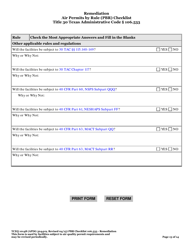 Form TCEQ-10148 Remediation Air Permits by Rule (Pbr) Checklist - Texas, Page 13