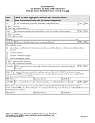 Form TCEQ-10148 Remediation Air Permits by Rule (Pbr) Checklist - Texas, Page 3