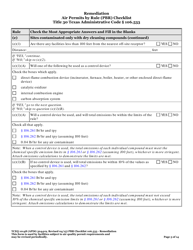 Form TCEQ-10148 Remediation Air Permits by Rule (Pbr) Checklist - Texas, Page 5