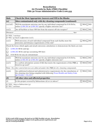 Form TCEQ-10148 Remediation Air Permits by Rule (Pbr) Checklist - Texas, Page 6