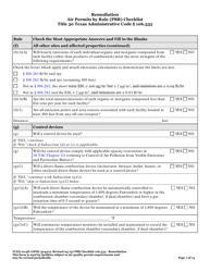 Form TCEQ-10148 Remediation Air Permits by Rule (Pbr) Checklist - Texas, Page 7