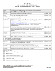 Form TCEQ-10148 Remediation Air Permits by Rule (Pbr) Checklist - Texas, Page 8