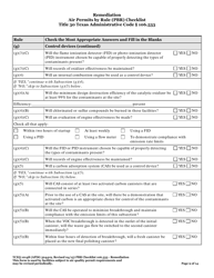 Form TCEQ-10148 Remediation Air Permits by Rule (Pbr) Checklist - Texas, Page 9