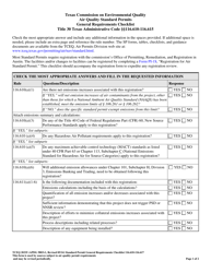 Form TCEQ-20335 Air Quality Standard Permits General Requirements Checklist - Texas