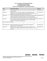 Form TCEQ-20335 Air Quality Standard Permits General Requirements Checklist - Texas, Page 2