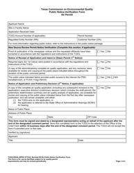 Form TCEQ-20244 Public Notice Verification Form for Air Permitting - Texas, Page 3