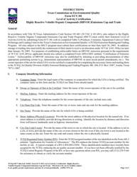 Form ECT-3H (TCEQ-20177) Highly Reactive Volatile Organic Compound Emissions CAP and Trade Level of Activity Certification - Texas