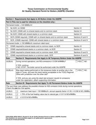 Form TCEQ-20396 Air Quality Standard Permit for Boilers (Aqspb) Checklist - Texas, Page 5