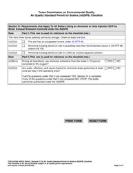 Form TCEQ-20396 Air Quality Standard Permit for Boilers (Aqspb) Checklist - Texas, Page 6