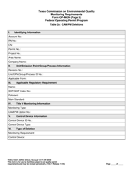 Form OP-MON (TCEQ-10421) Monitoring Requirements - Texas, Page 26
