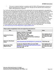 Form OP-MON (TCEQ-10421) Monitoring Requirements - Texas, Page 2