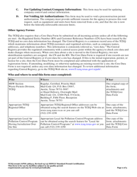 Form TCEQ-20296 Standard Permit Certification Municipal Solid Waste Landfills and Transfer Stations Application - Texas, Page 2