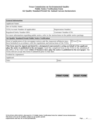 Form TCEQ-20546 Alternative Language Public Notice Verification Form - Air Quality Standard Permit for Animal Carcass Incinerators - Texas, Page 3